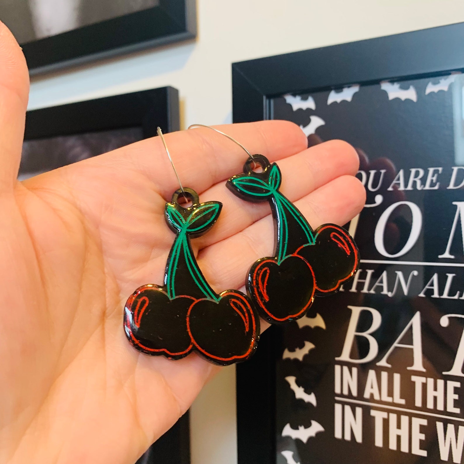 CUSTOM MADE Cherry bomb earrings Etsy