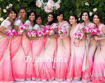 bridesmaid saree designs