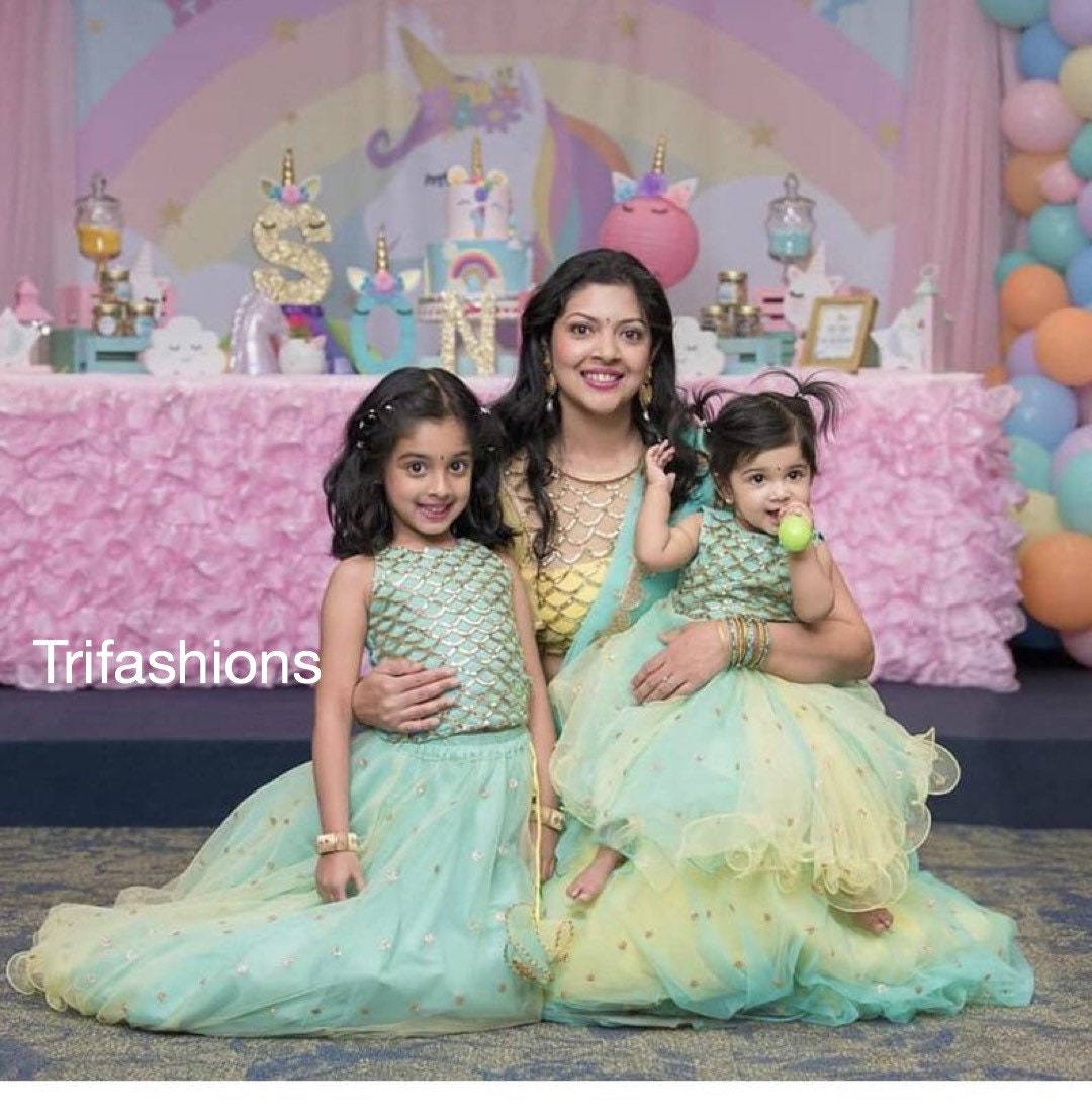Mother Daughter Dress Indian Lehenga 