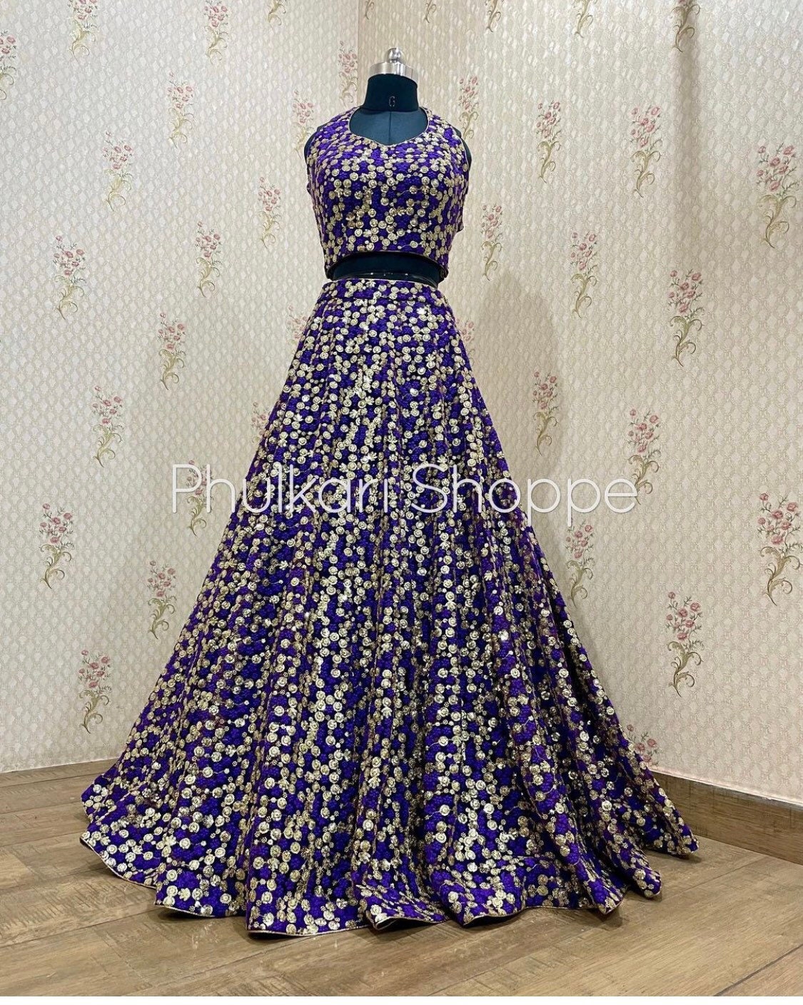 sequin lehenga choli