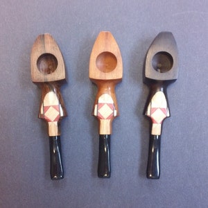 Wood Pipe with Inlay Stem