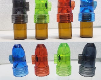 Portion Control Dispenser with a screw on amber or clear glass storage vial