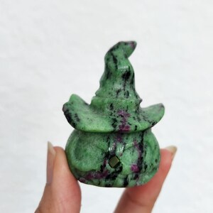 Pumpkin crystal, Ruby Zoisite  • Crystal Jack O Lantern • Halloween Pumpkin Decoration • Crystal gift home decoration