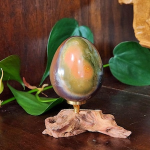 Polychrome Jasper Egg - Crystal gemstone egg carving metaphysical healing gift home decor