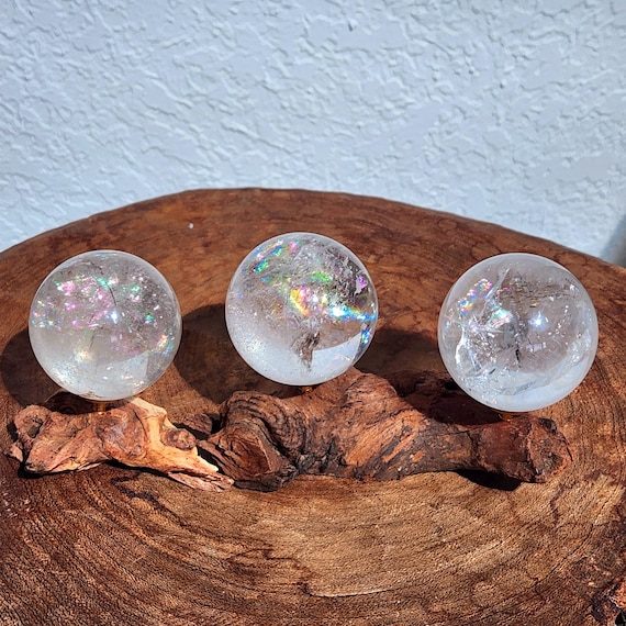 Lemurian quartz sphere with super rainbows • Quartz orb crystal gift home decor alter crystal display - Meditation healing yoga