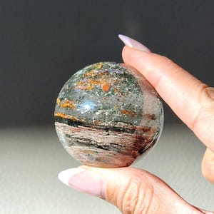 Garden Quartz Sphere - Lodolite Sphere•Thousand Layer Phantom Sphere,crystal gift,alter crystal, Shaman crystal,scenic quartz crystal sphere