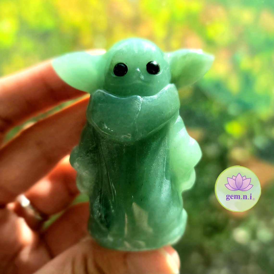 Green Aventurine Baby Yoda Stone Of Prosperity Only 1 Etsy
