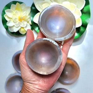 Agate Bowl • 2.5" -2.8" crystal gemstone Agate Dish • Trinket bowl • Crystal bowl  Alter bowl gift home decoration