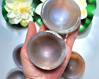 Agate Bowl • 2.5" -2.8" crystal gemstone Agate Dish • Trinket bowl • Crystal bowl  Alter bowl gift home decoration