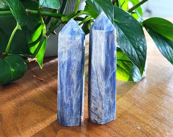 Blue Kyanite Point • Polished Kyanite Tower • Crystal Point Generator gift home decoration display