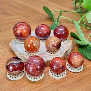 Sardonyx sphere - Red Agate sphere - Gemstone crystal sphere orb gift home decor display