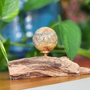 Crazy Lace Agate Sphere • Mexican Lace Crystal sphere • Yellow agate sphere • Crystal gift • Alter crystal - stand not included