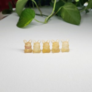 Mini Yellow Fluorite Pokemon - super cute 0.6inch carving suitable as pocket candy or for fun display around the home, especially for Pokemon lovers! Carved from the rare quality Yellow Fluorite, get yours at my Etsy shop now!