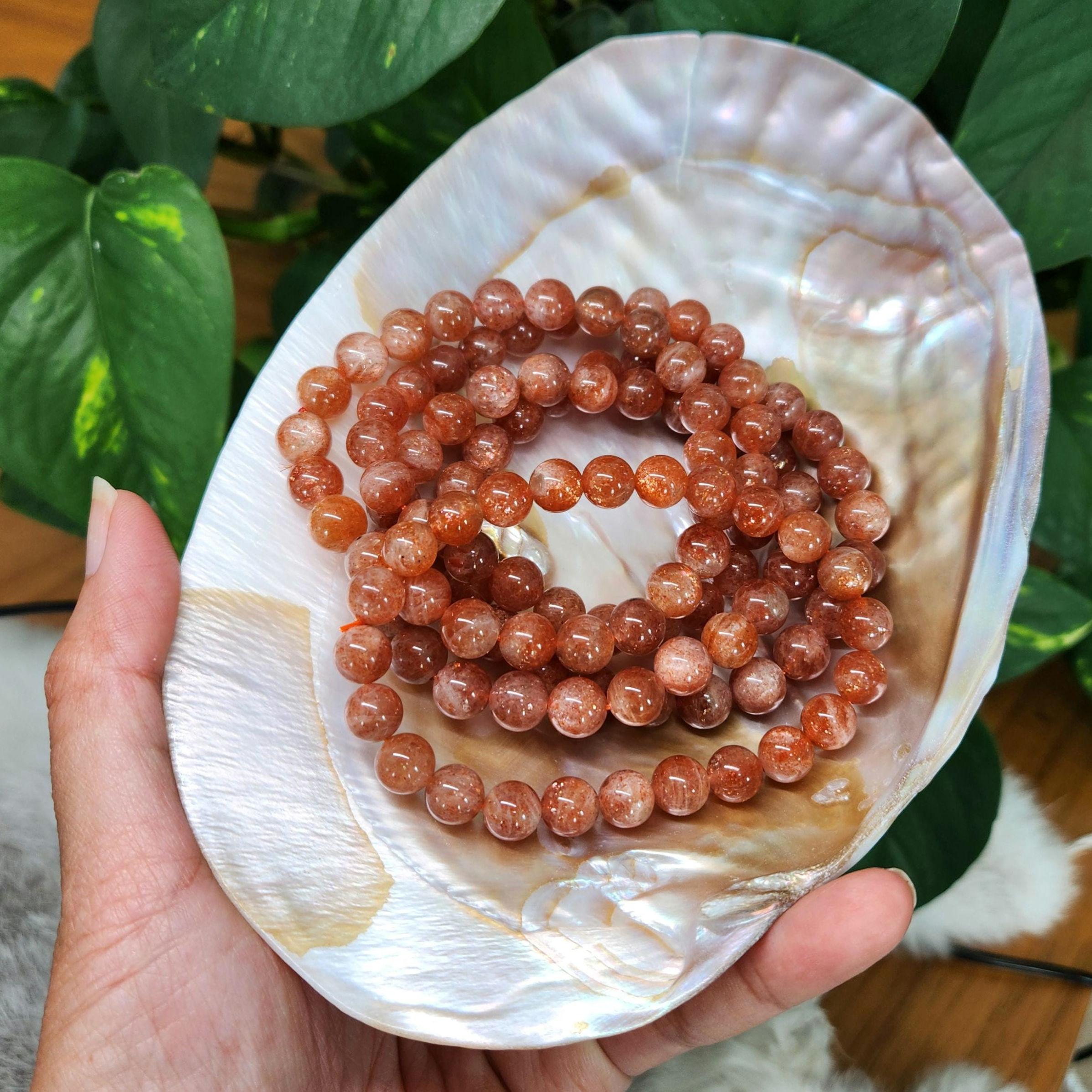 Arusha Sunstone Bracelet • 8mm Arusha Gemstone Crystal Bracelets