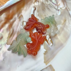 Agate Gold Fish • 1.3&quot; crystal gemstone Agate fish • Crystal gift home decoration