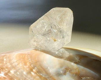 Enhydro Quartz Crystal with moving water bubble • Rare Unique Enhydro mineral specimen gift home decoration
