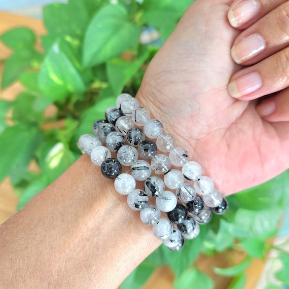 Bracelet Tourmaline Rutilated Quartz Meaning Black Rutilated