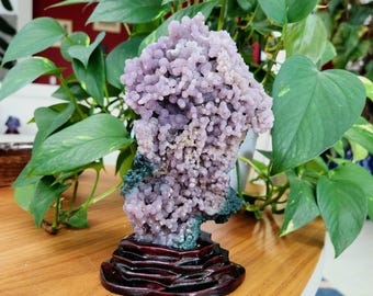 Grape Agate • 7.4" Agate Specimen • Purple Grape Agate mineral • Crystal Home Decoration Gift