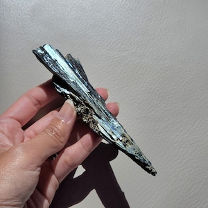 Raw Vivianite Mineral Specimen • 4.5&quot; Natural Raw Green Glassy Vivianite Fan• Collector&#39;s Healing Crystal • Crystal Gift