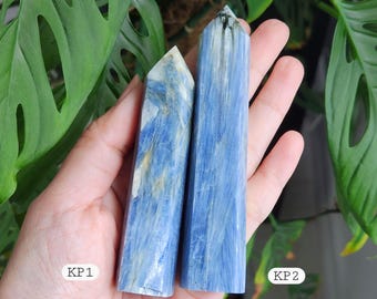 Blue Kyanite Point • Polished Kyanite crystal tower • Crystal Kyanite point obelisk generator gift home decoration