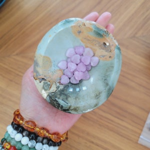 Ocean Jasper Bowl • 5&quot; Crystal Ocean Jasper Trinket dish bowl -OJ dish -crystal gift crystal home decoration