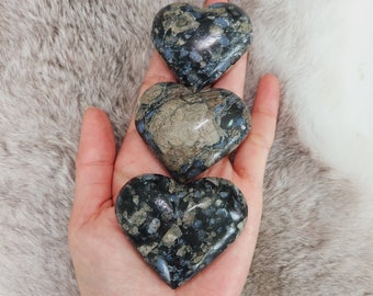 Que Sera Heart • 2"++ Llanite heart • Crystal heart gift home decoration • Crystal gemstone heart