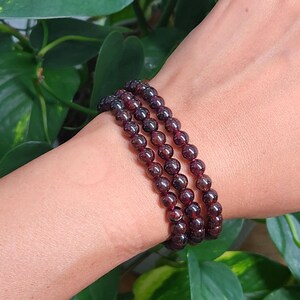 Garnet bracelet-Garnet necklace-Natural Gemstone bead necklace bracelet jewelry-triple wrap bracelet crystal bracelet necklace gift