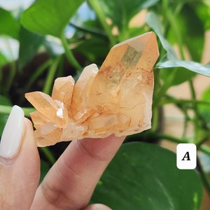 Tangerine Quartz Cluster • Natural Brazilian Tangerine Quartz Cluster- Small Raw mineral specimen - Healing crystal - Choose yours