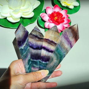 Fluorite Wand • Rainbow Fluorite Wand • Crystal wand