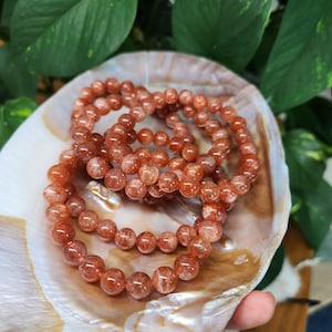 Arusha Sunstone Bracelet • 8mm Arusha gemstone crystal bracelets • High grade, rainbow confetti Arusha Crystal jewelry gift