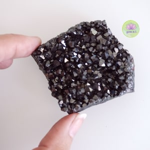 Aura Quartz cluster • Platinum Titanium Quartz cluster - Natural quartz - Aura cluster - Natural mineral - crystal gift - pocket crystal