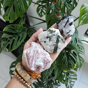 Raw Tourmaline • Pink Tourmaline - Green tourmaline • Black Tourmaline in quartz • Tourmaline in quartz crystal specimen mineral