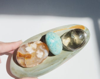 Ocean Jasper Bowl • 7" Crystal Gemstone Bowl - Ocean Jasper Trinket bowl -OJ crystal Bowl-crystal gift,alter crystal,crystal home decoration