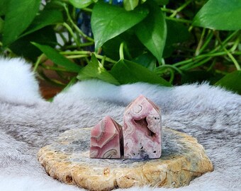 Rhodocrosite point • Pink crystal point tower  •  Rhodocrosite gift home decor