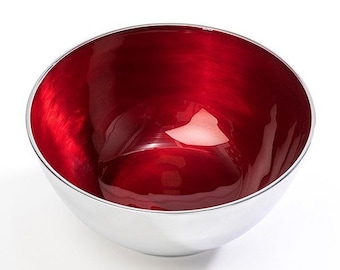 Recycled Aluminium Salad Bowl with Enamel Finish | Modern Sustainable Serveware