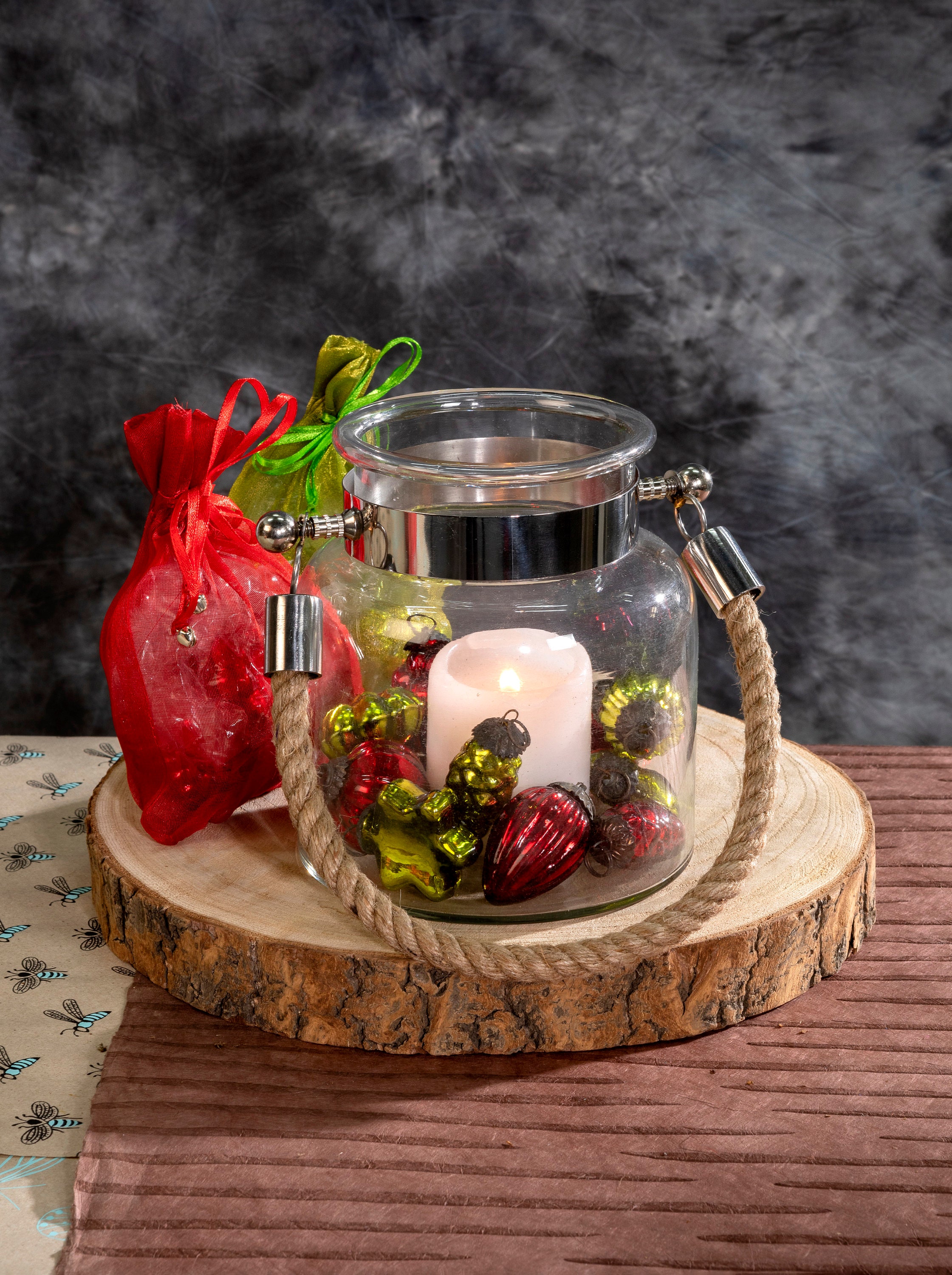 Clear Glass Hurricane Rope Handle Glass Hurricane Glass Etsy UK