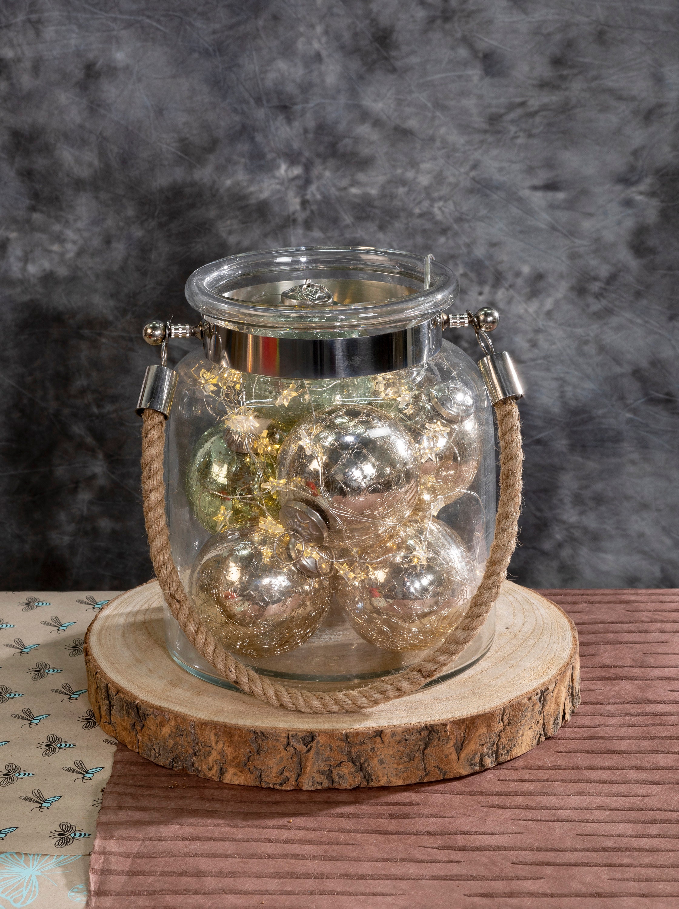 Clear Glass Hurricane Rope Handle Glass Hurricane Glass Etsy UK