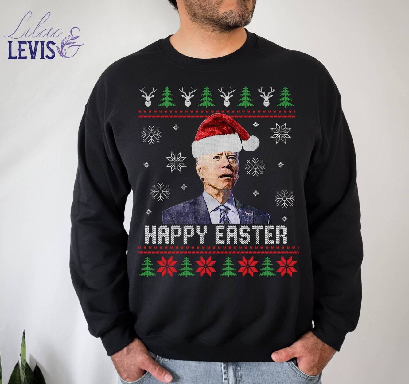 Ugly Christmas Sweater Funny Christmas Sweatshirt Biden - Etsy Australia