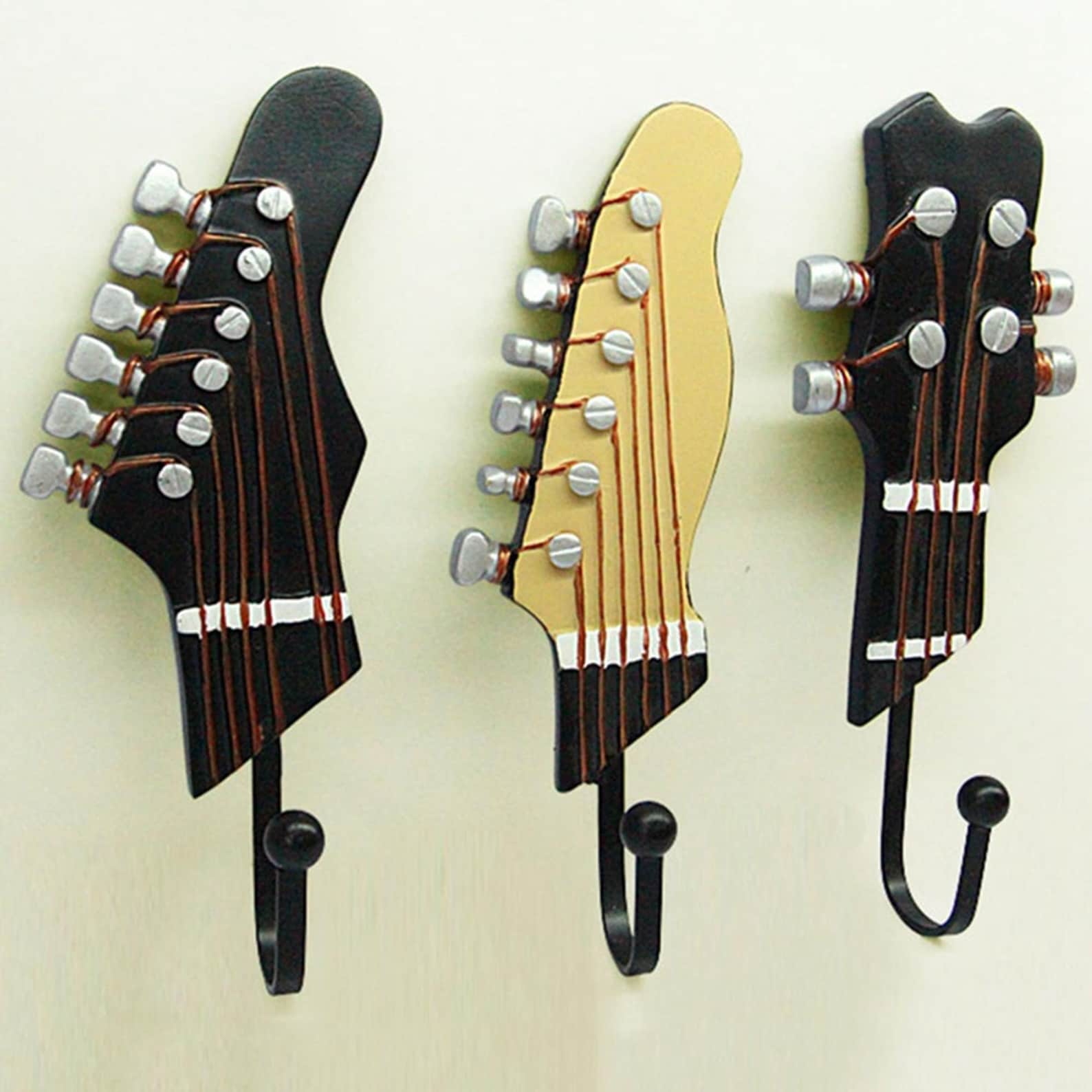 Set of 3 wall hooks for hanging / guitar hanger / guitar wall Etsy
