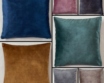 Handmade Coniston Velvet Cushion Cover Soft Feel Pillowcase Home Sofa Bed Decor Scatter Lounging Zipper Indoor