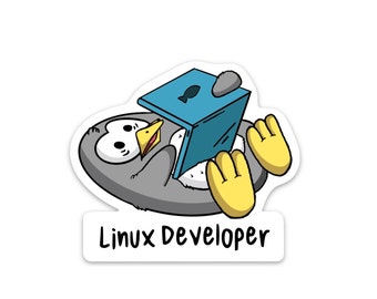 Linux Developer Penguin | Tech Pun Software Stickers
