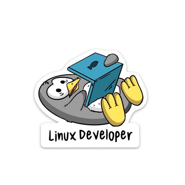 Linux Developer Penguin | Tech Pun Software Stickers