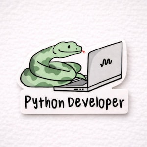 Python-ontwikkelaar | Stickers technische woordspeling afbeelding 3