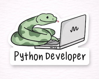 Pegatinas con juegos de palabras técnicos y desarrolladores de Python