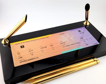 Vtg 1984 Los Angeles Olympic Boxing Ticket - July 31, LOGE - In Schaeffer Pen Holder