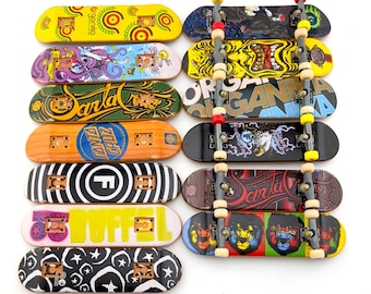 VTG Tech Deck Fingerboard Mixed Lot Of 13 Decks With & Without Wheels-SEE PICS