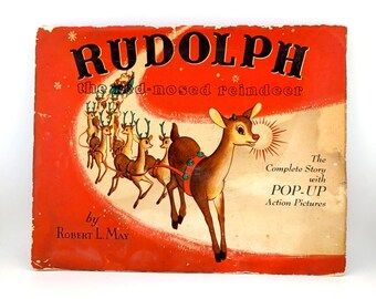 Vtg 1939 Rudolph the Red-Nosed Reindeer The Complete Story Pop-Up Book - SEE PICS