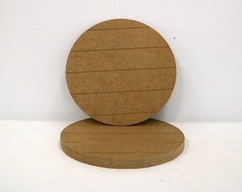 18&quot; MDF 1/4&quot; Unfinished Shiplap Circles Rounds - With / Without Holes for Hanging / CNC Crafting / DIY sign