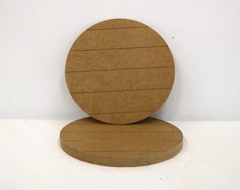 18" MDF 1/4" Unfinished Shiplap Circles Rounds - With / Without Holes for Hanging / CNC Crafting / DIY sign