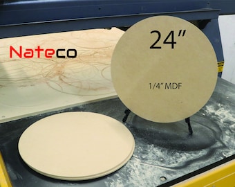 24" MDF 1/4" Unfinished Circles Round - With/Without Holes for Hanging /DIY sign